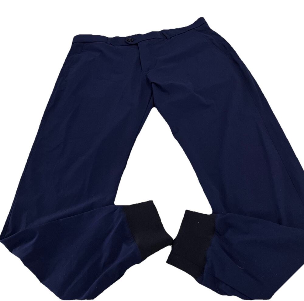 Greyson Jogger Pants Mens 34 Blue Golf Performance Stretch Cuffed Tapered Tech